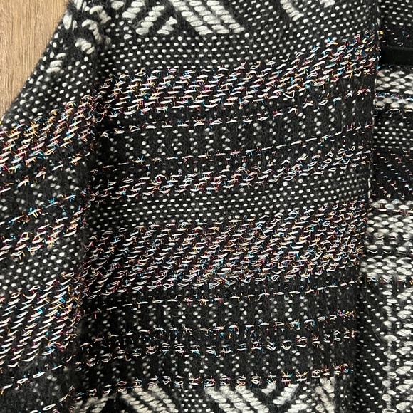 Anthropologie Molly Bracken Sally Geo Open Front Metallic Cardigan Size XS/S - Picture 4 of 8